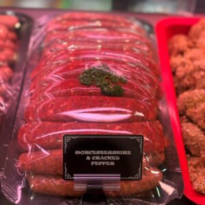 Gourmet Sausage - Worcestershire & Cracked Pepper (Beef)