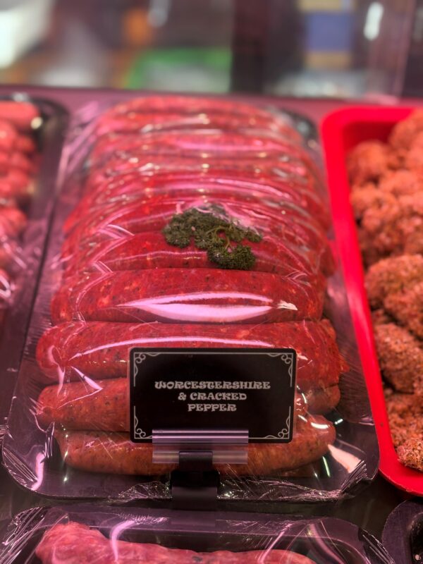 Gourmet Sausage - Worcestershire & Cracked Pepper (Beef)